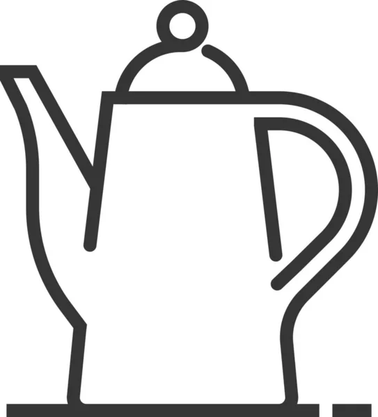 Taslak Biçiminde Kaynar Kahve Pişirme Ikonu — Stok Vektör