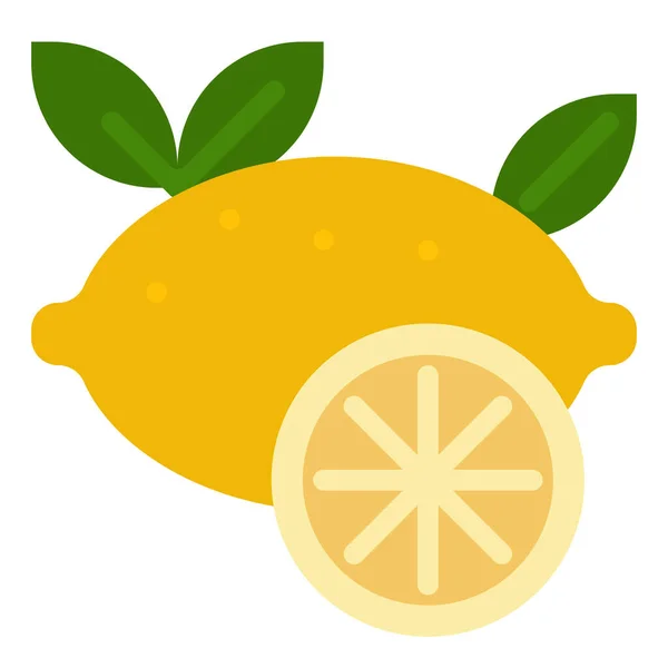 Citron Esenciální Voňavá Ikona Plochém Stylu — Stockový vektor