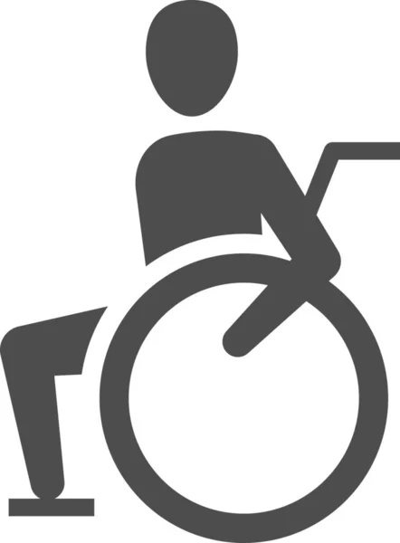 Ascensores Paralizzano Disabilitare Icona Stile Solid — Vettoriale Stock