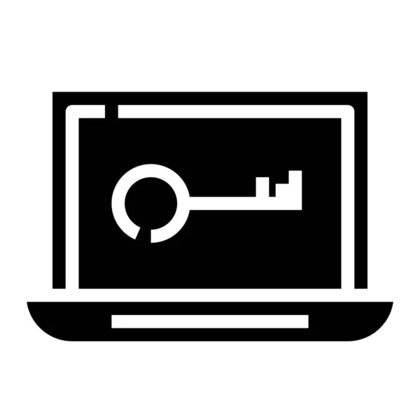 Allow Enter Key Icon Solid Style — Stock Vector