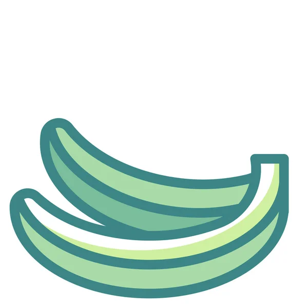 Banana Food Fruit Icon Agricultura Agricultura Jardinería Categoría — Vector de stock