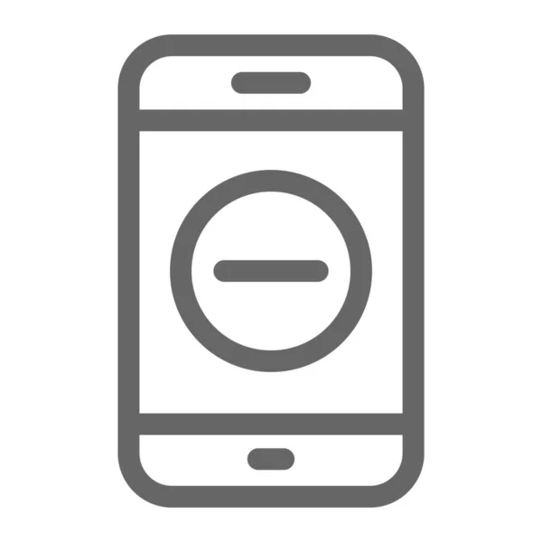 Удалить Iphone Минус Значок Стиле Outline — стоковый вектор