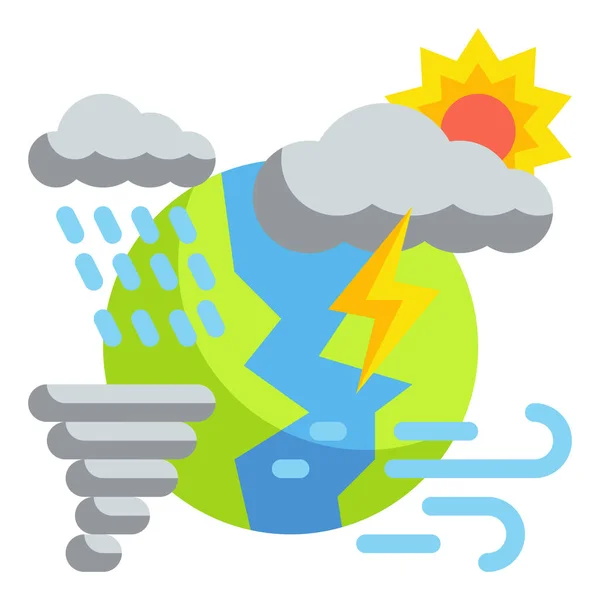 Clima Atmosfera Icona Fredda Natura All Aperto Categoria Avventura — Vettoriale Stock