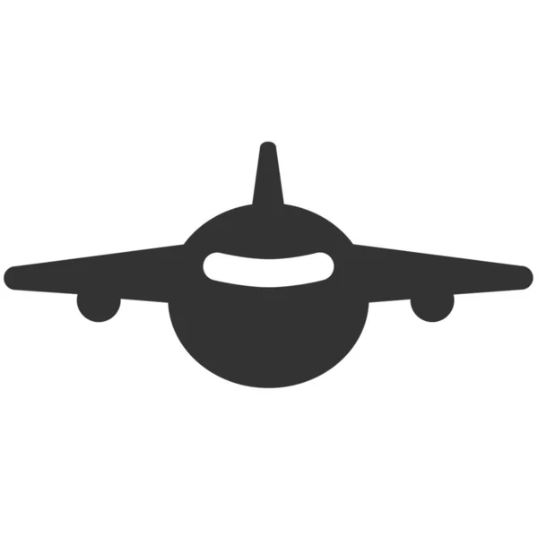 Avion Aviation Icône Avion Dans Style Solide — Image vectorielle