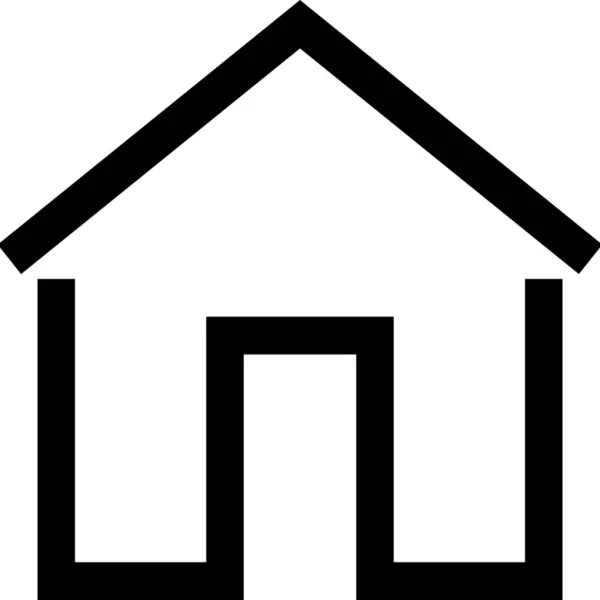 Hus Försäkring Kontur Ikon Kontur Stil — Stock vektor