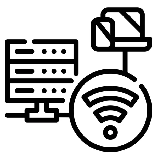 Données Internet Wifi Icône — Image vectorielle