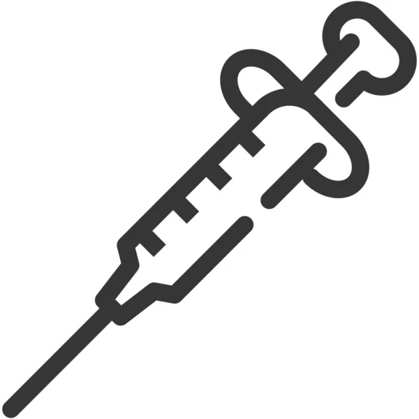 Enjeksiyon Aşısı Şırınga Simgesi — Stok Vektör