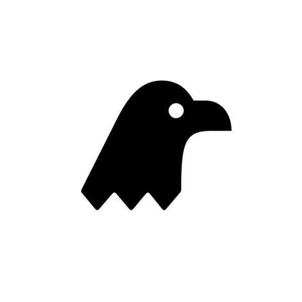 Animal Ave Águila Icono Estilo Sólido — Vector de stock