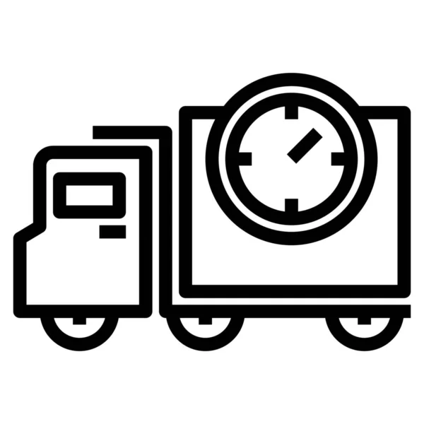 Παράδοση Γρήγορο Εικονίδιο Logistics Στυλ Περίγραμμα — Διανυσματικό Αρχείο