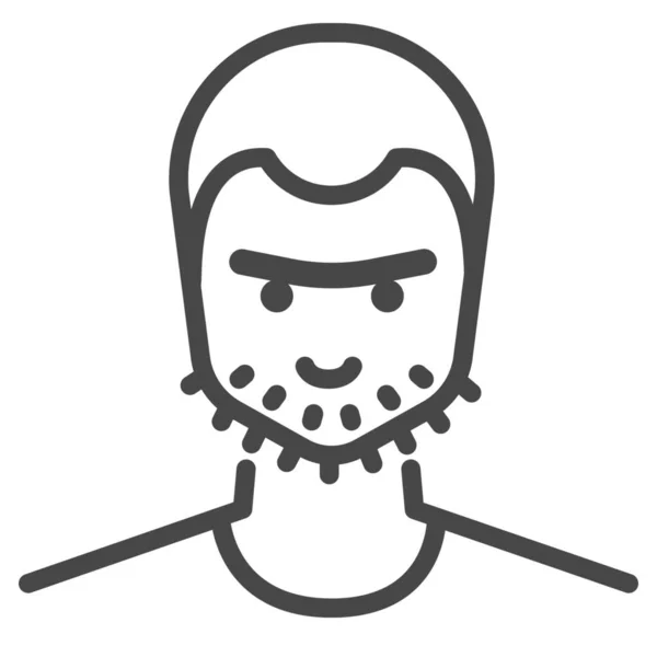 Avatar Carácter Hombre Icono Estilo Esquema — Vector de stock