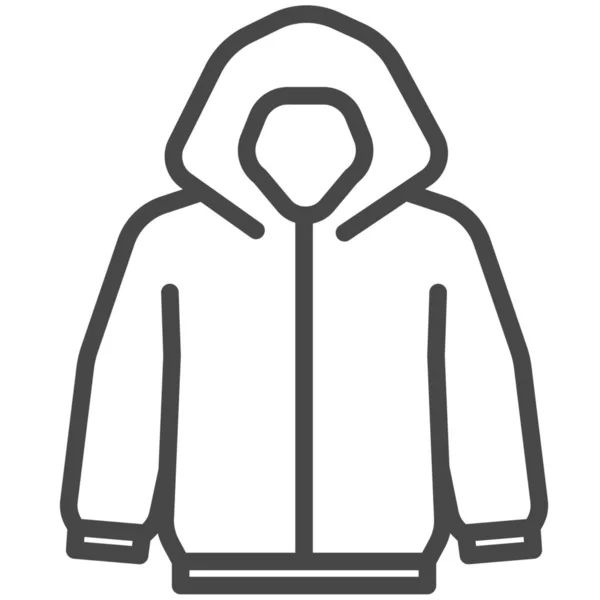Kleidung Mantel Kapuzenpullover Symbol Outline Stil — Stockvektor