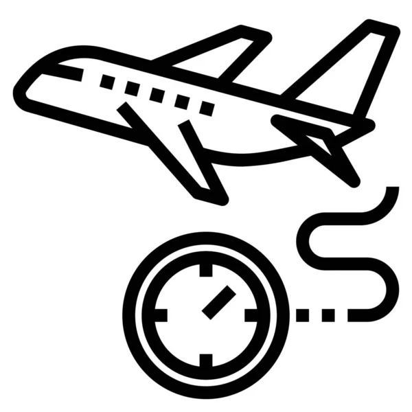 Значок Експорту Відправлення Посадки Стилі Контур — стоковий вектор