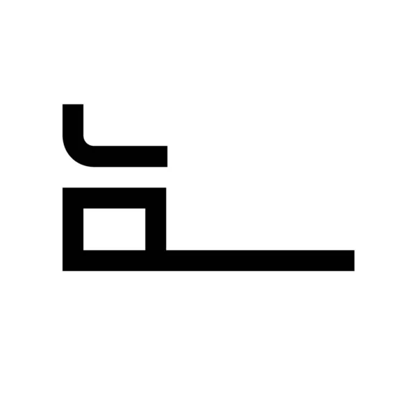 Zahnsymbol Für Bürstenwerkzeuge Outline Stil — Stockvektor