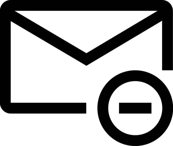 Mail Mail Lettre Icône Dans Style Outline — Image vectorielle