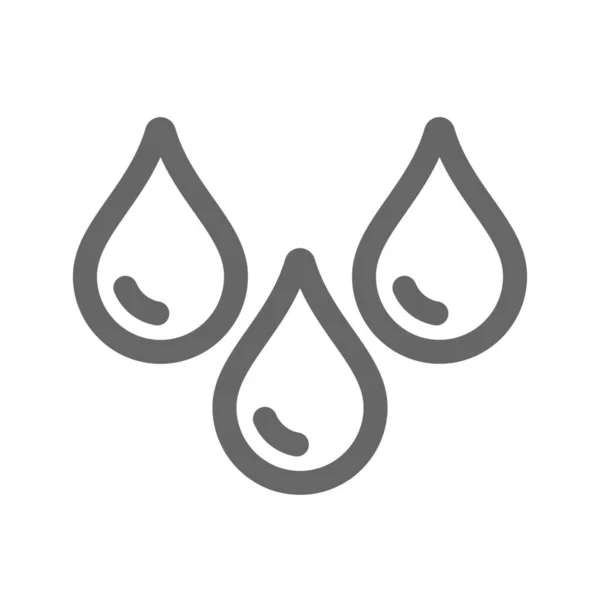 Gota Icono Agua Lluvia Estilo Del Esquema — Vector de stock