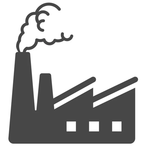 Icono Industria Construcción Estilo Sólido — Vector de stock