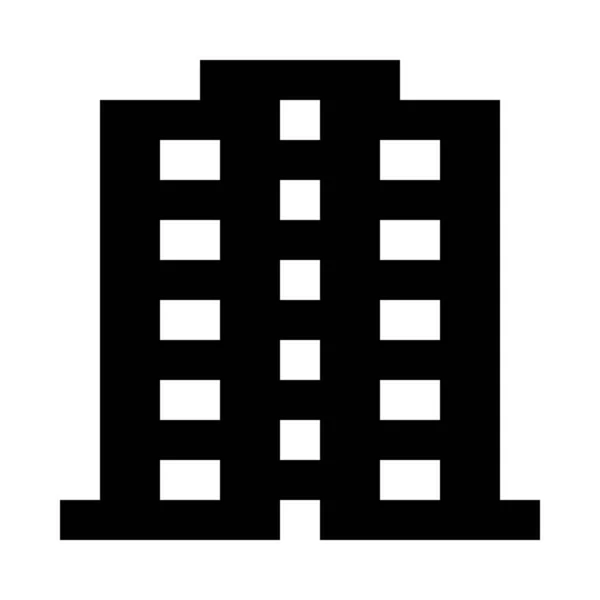 Apartamentos Arquitectura Edificio Icono — Vector de stock