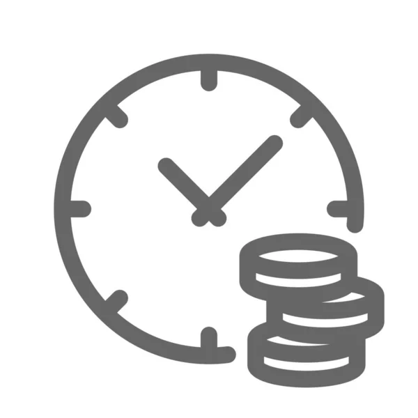Ícone Cronograma Relógio Negócios Categoria Sinais Símbolos — Vetor de Stock