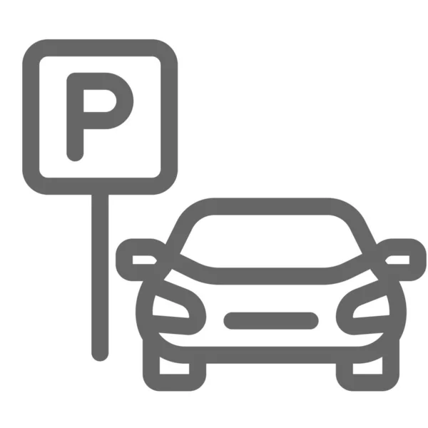 Εικονίδιο Χώρου Στάθμευσης Αυτοκινήτων — Διανυσματικό Αρχείο