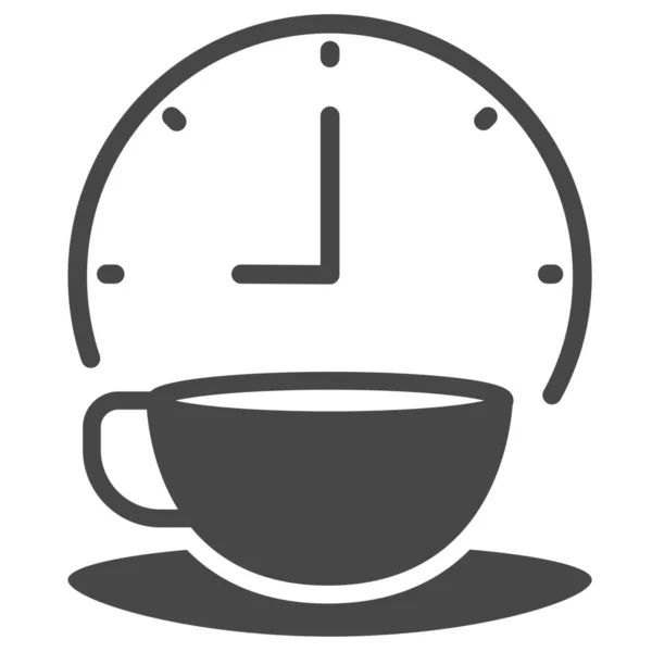 Romper Icono Café Desayuno Estilo Sólido — Archivo Imágenes Vectoriales