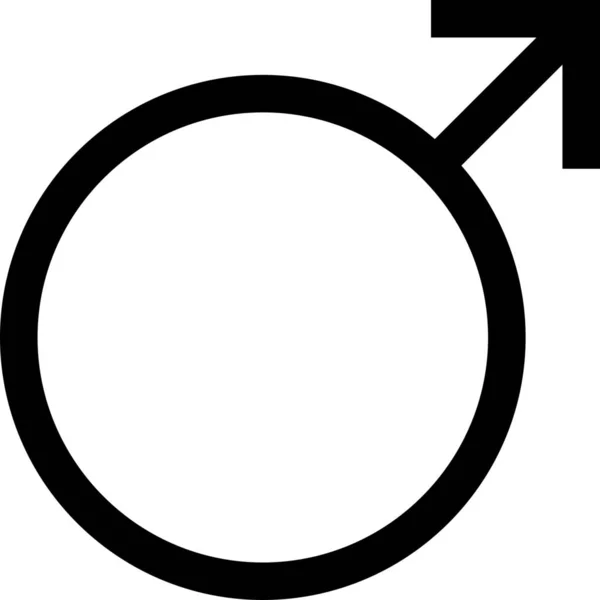 Female Gender Sign Icon Outline Style — Stock Vector