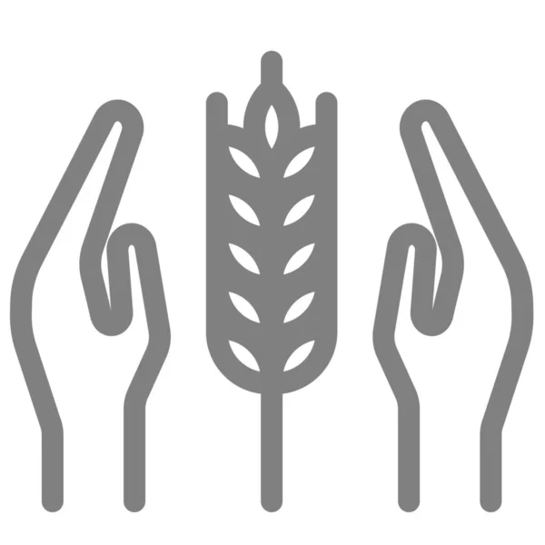 Agricultura Agricultura Forma Icono Estilo Esquema — Vector de stock