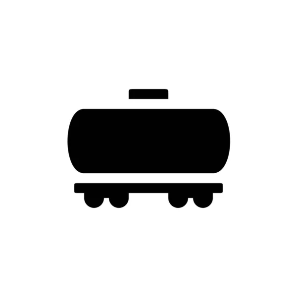 Tank Train Travel Icon Solid Style — Stock Vector