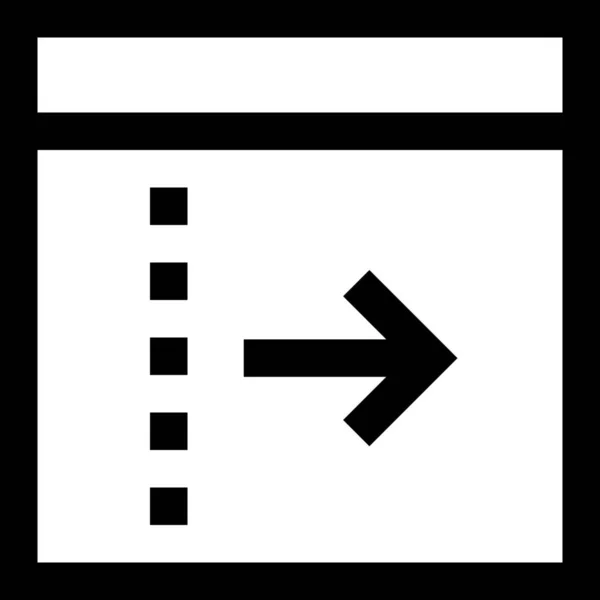 Aligner Icône Code Navigateur Dans Style Outline — Image vectorielle