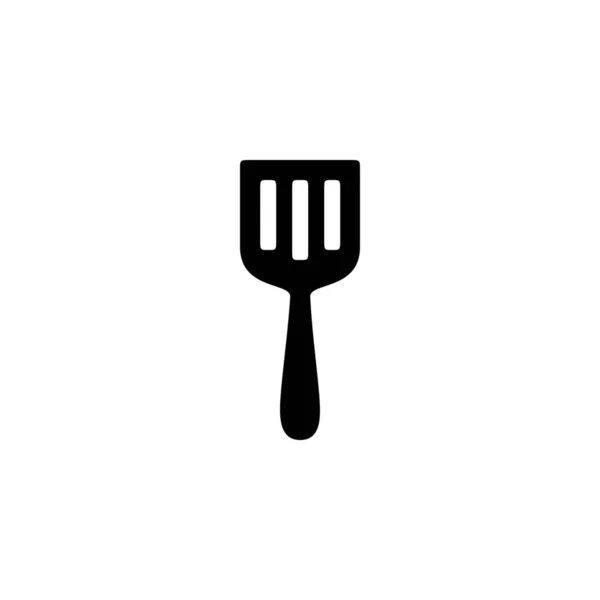 Кухонный Шпатчула Инструмент Значок Твердом Стиле — стоковый вектор