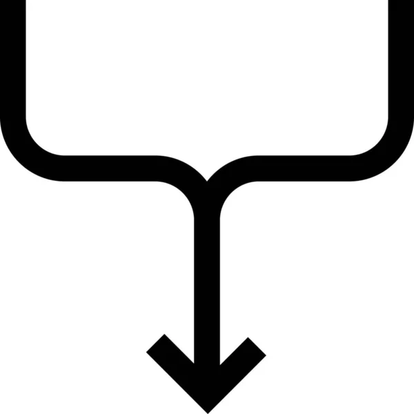 Pfeil Zwei Solides Symbol Soliden Stil — Stockvektor