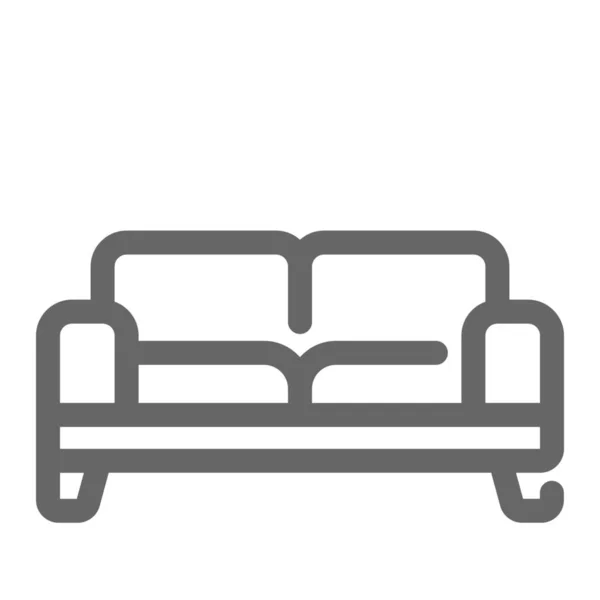 Interior Couch Sofa Icon — Stock Vector