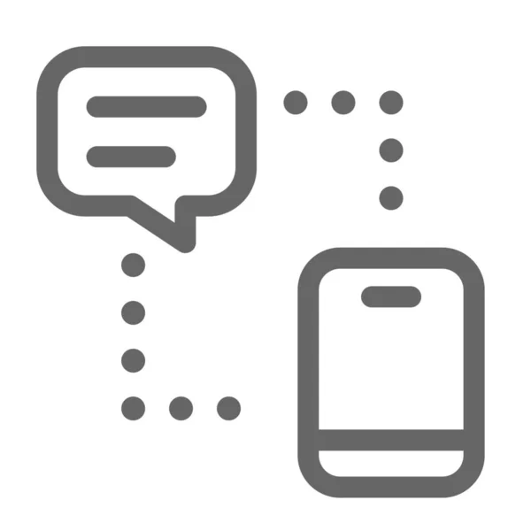 Burbuja Chat Icono Comunicación Estilo Esquema — Vector de stock