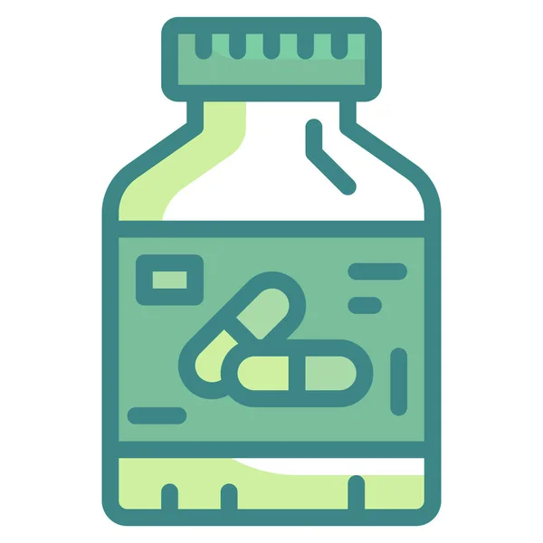 Drug Healthcare Healthy Icon Filled Outline Style — Stock Vector