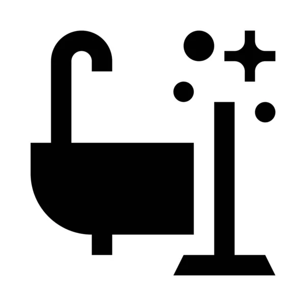 Baño Baño Bañera Icono — Archivo Imágenes Vectoriales