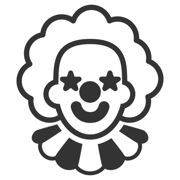 Payaso Payaso Payaso Icono Estilo Sólido — Archivo Imágenes Vectoriales