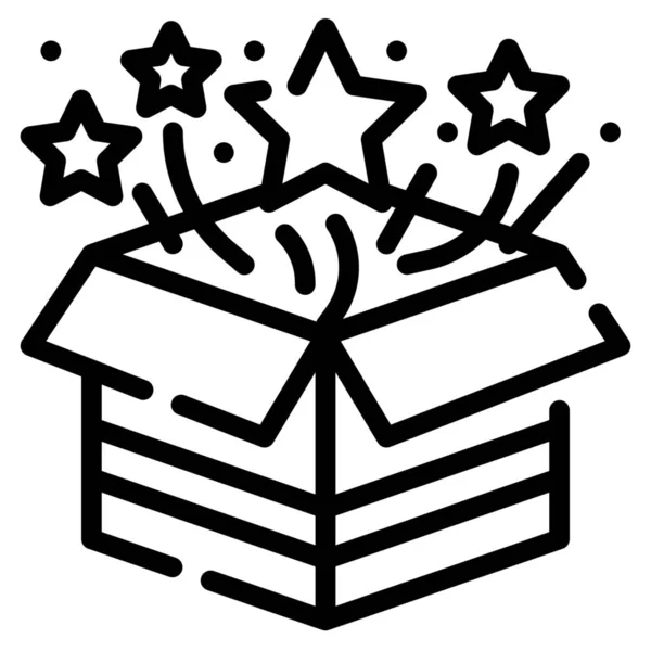 Open Box Gift Icon — Stock Vector