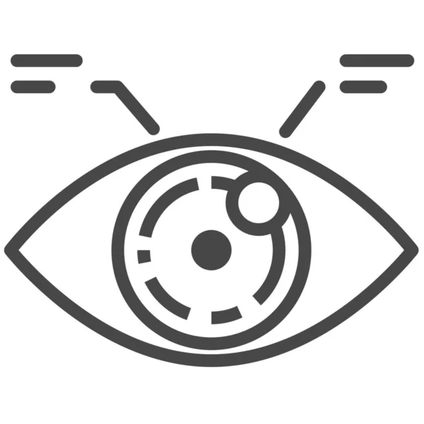 Artificial Eye Medical Icon Outline Style — Stock Vector