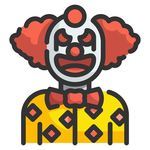 Carnaval Personnage Clown Icône — Image vectorielle