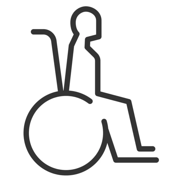 Ikona Niepełnosprawności Niepełnosprawnych Zdrowia Zarysie Stylu — Wektor stockowy