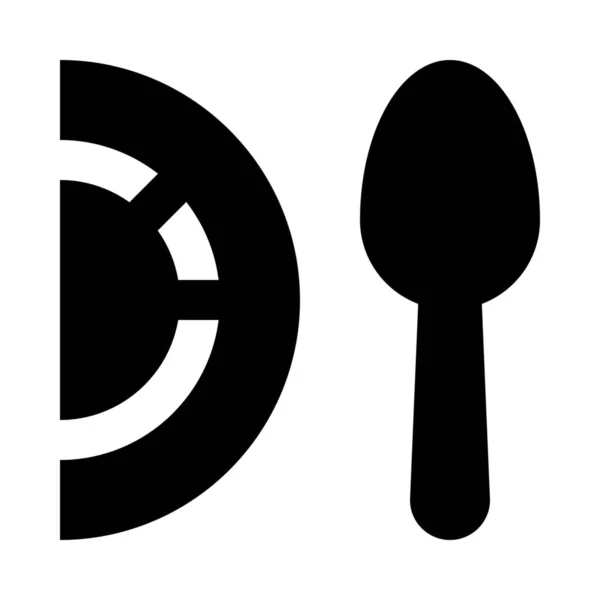 Plats Plats Icône Manger — Image vectorielle