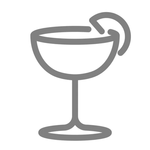 Alcohol Cocktail Icoon Omtrek Stijl — Stockvector