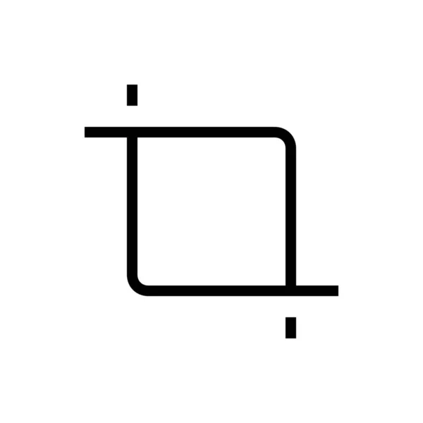 Bild Aufgabe Symbol Outline Stil Zuschneiden — Stockvektor