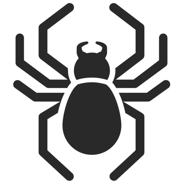 Arachnid Spin Bot Icoon Solid Stijl — Stockvector