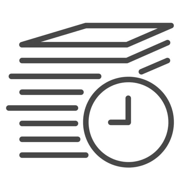Zeitsymbol Für Die Geschäftsführung Outline Stil — Stockvektor