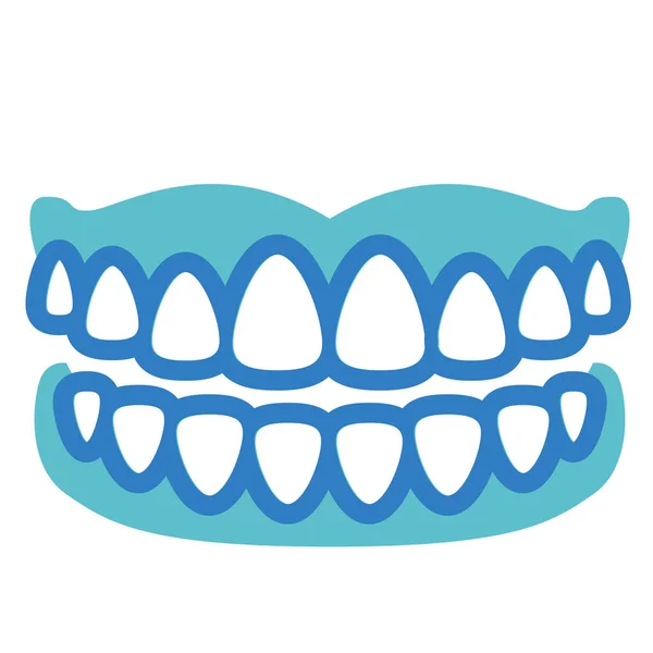 ソリッドスタイルの歯科口腔アイコン — ストックベクタ
