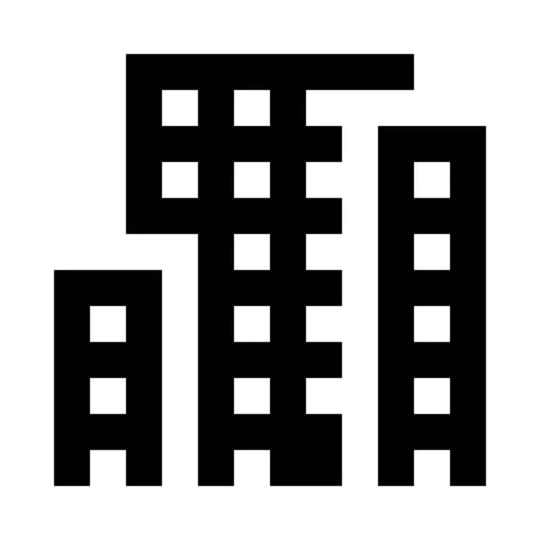 Appartements Immeuble Bâtiments Icône — Image vectorielle