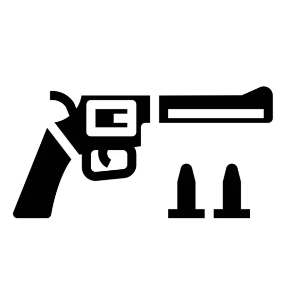 Bullets Fight Game Icon Solid Style — Stock Vector