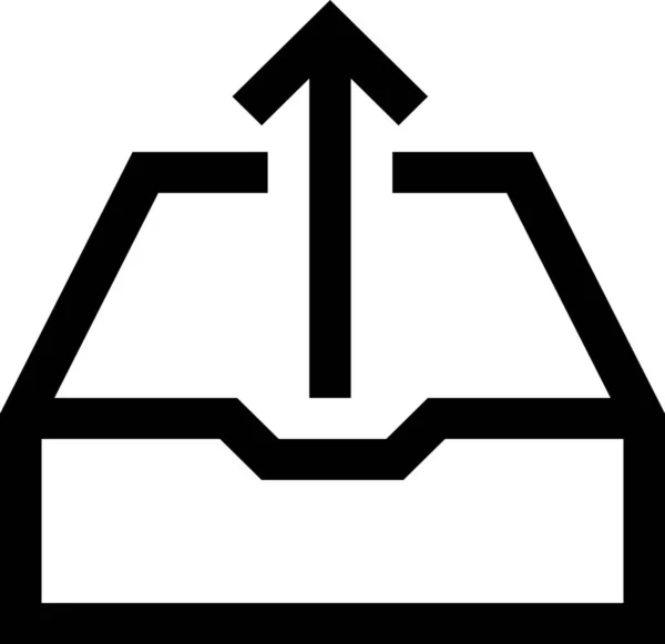 Mail Postausgangssymbol Outline Stil — Stockvektor