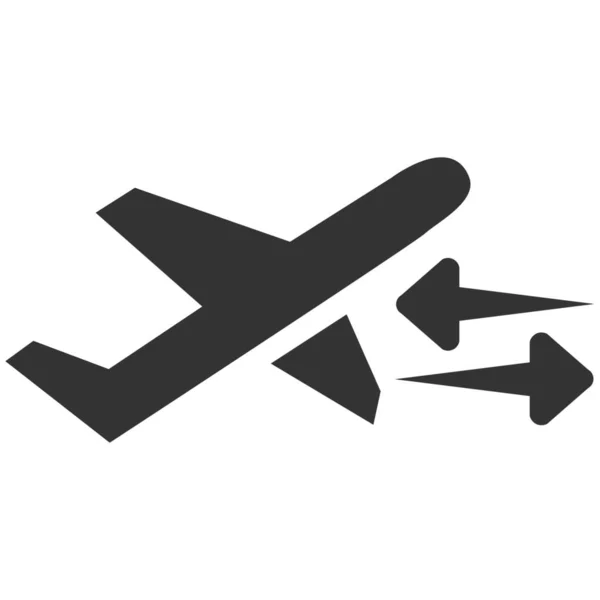 Иконка Логистики Трансфера Самолета Твердом Стиле — стоковый вектор
