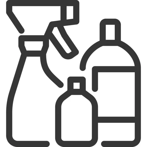 Ícone Distribuidor Álcool Detergente Categoria Coronavirus Covid — Vetor de Stock